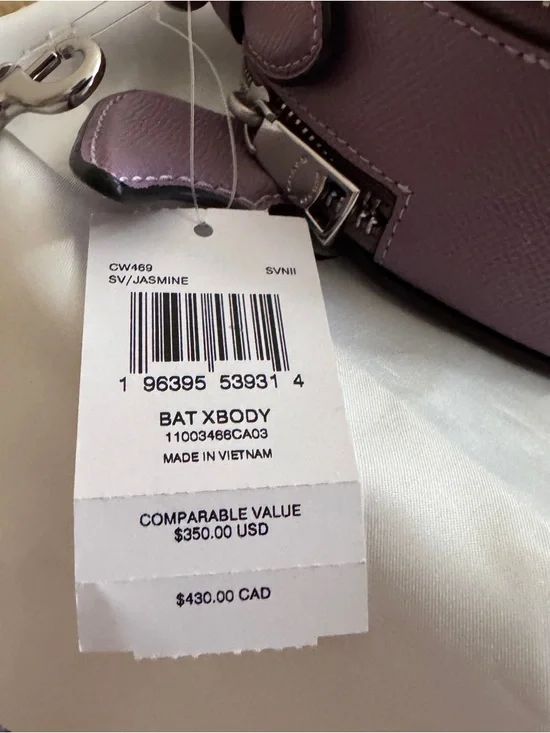 NWT Women COACH Canteen Cute Purple Halloween Bat Crossbody Bag Boo-tiful Cw469 - Picture 7 of 8